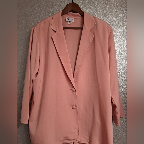 Vintage Maggie Sweet Pink 3 Piece Outfit.  Jacket, Slacks & Floral Blouse - Picture 2 of 9